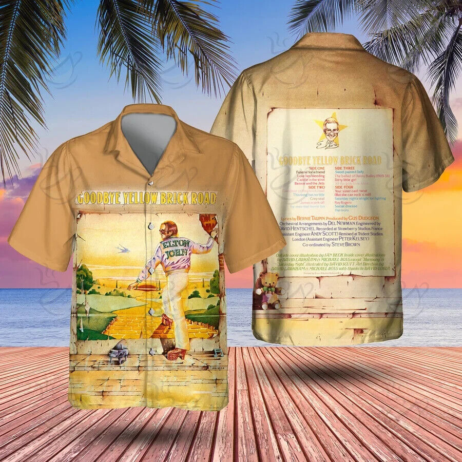 Goodbye Yellow Elton John Music Band Hawaiian Shirt
