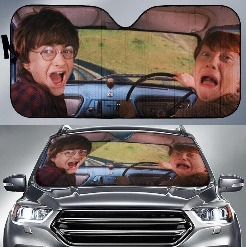 Harry Potter Movie Car Auto Sun Shade, Harry Potter Car Sunshade