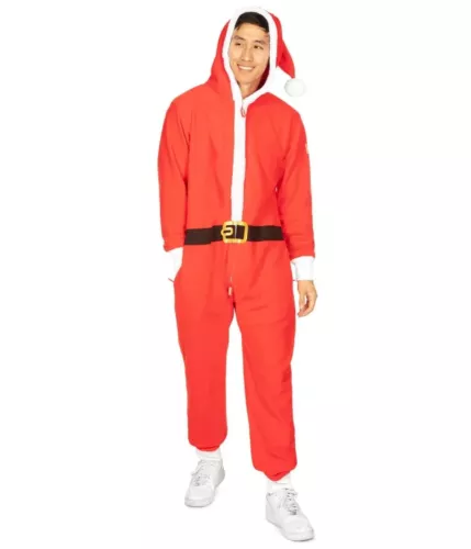 Men's Hooded Jumpsuit | Christmas Pajama Outfits | Family Matching Pajamas