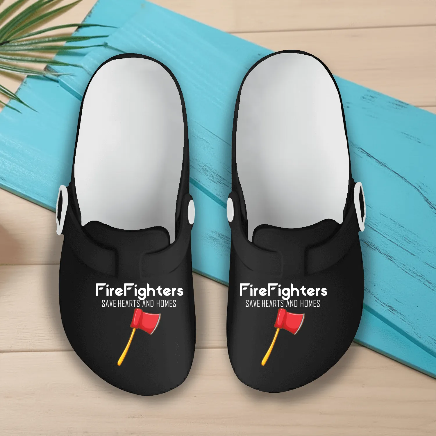 Firefighters Save Hearts And Homes Rescuers Fire T Slip On Clogs