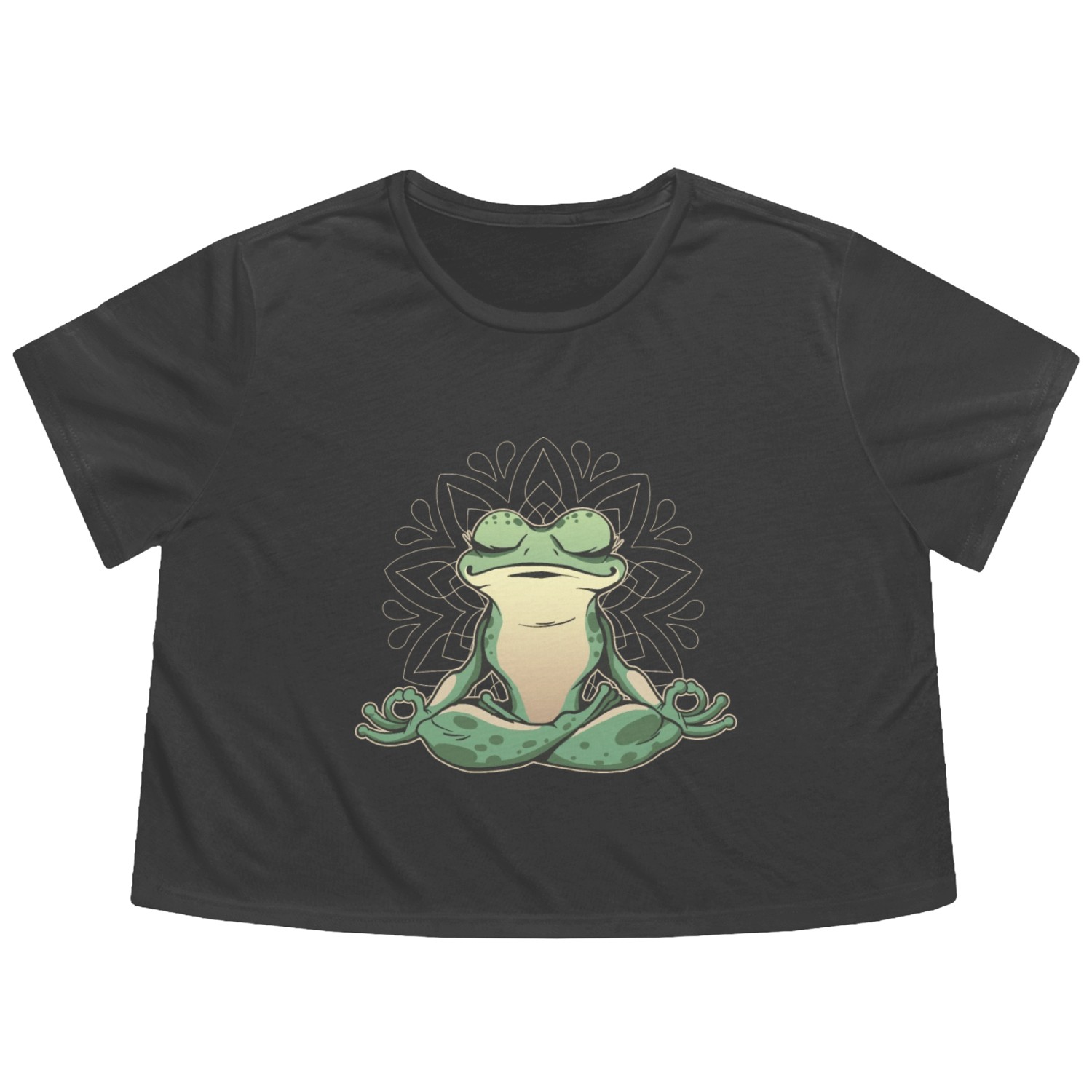Frog Making Yoga Flowy Cropped Tees