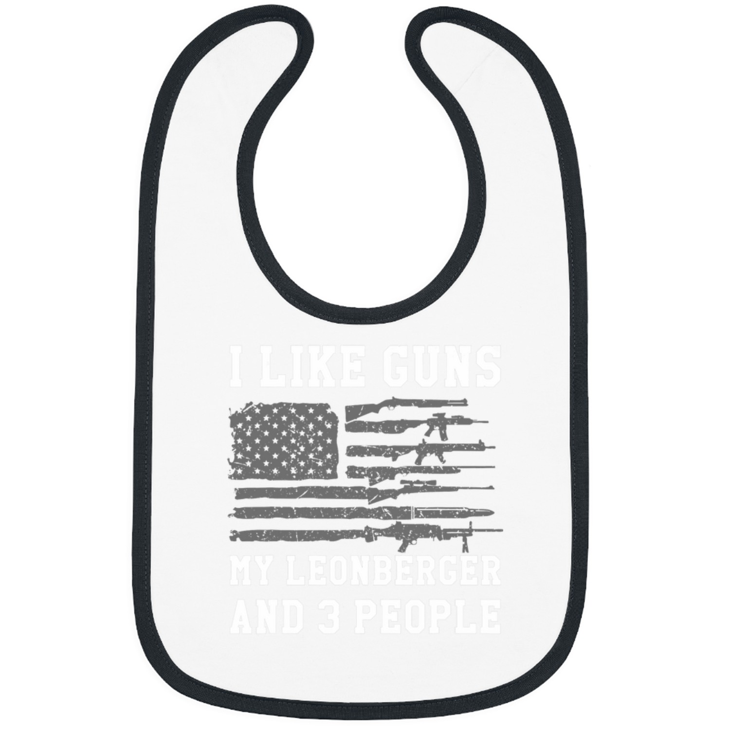 I Like Guns My Leonberger And 3 People Bibs