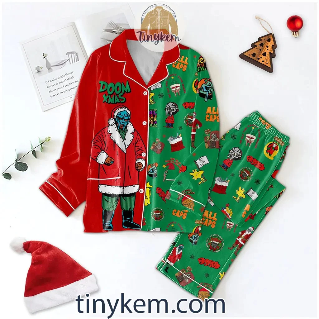 Vintage Mf Dooom Xmas Pajamas Set