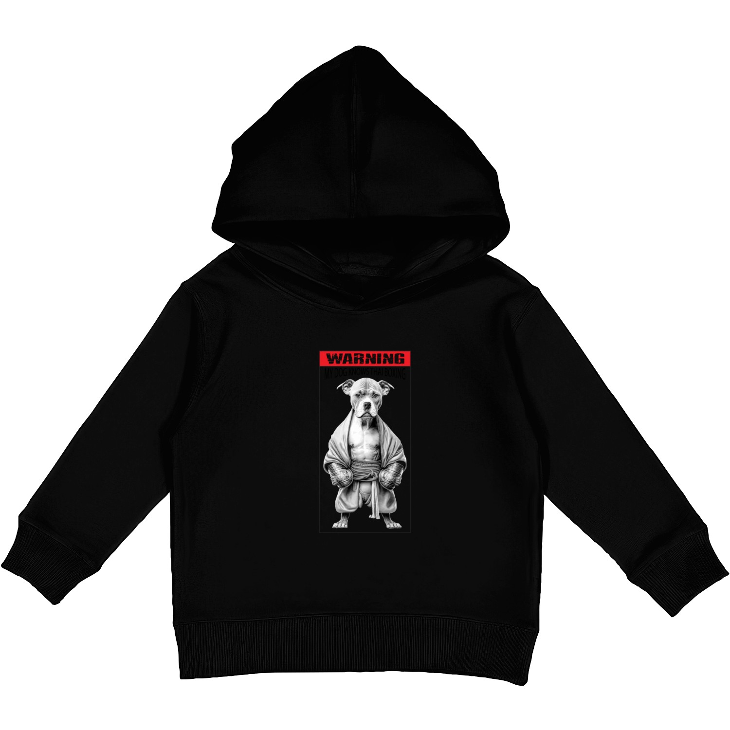 My dog knows thai boxing Kids Pullover Hoodies