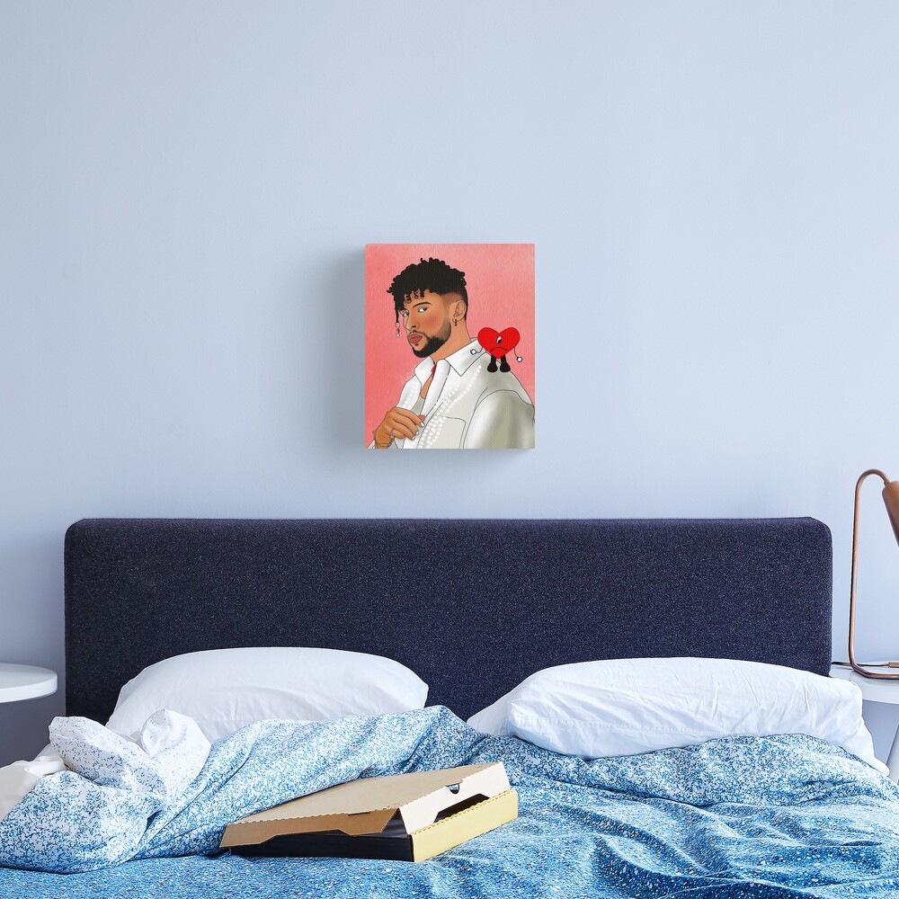 Bad Bunny Fanart Canvas - Bad Bunny merch