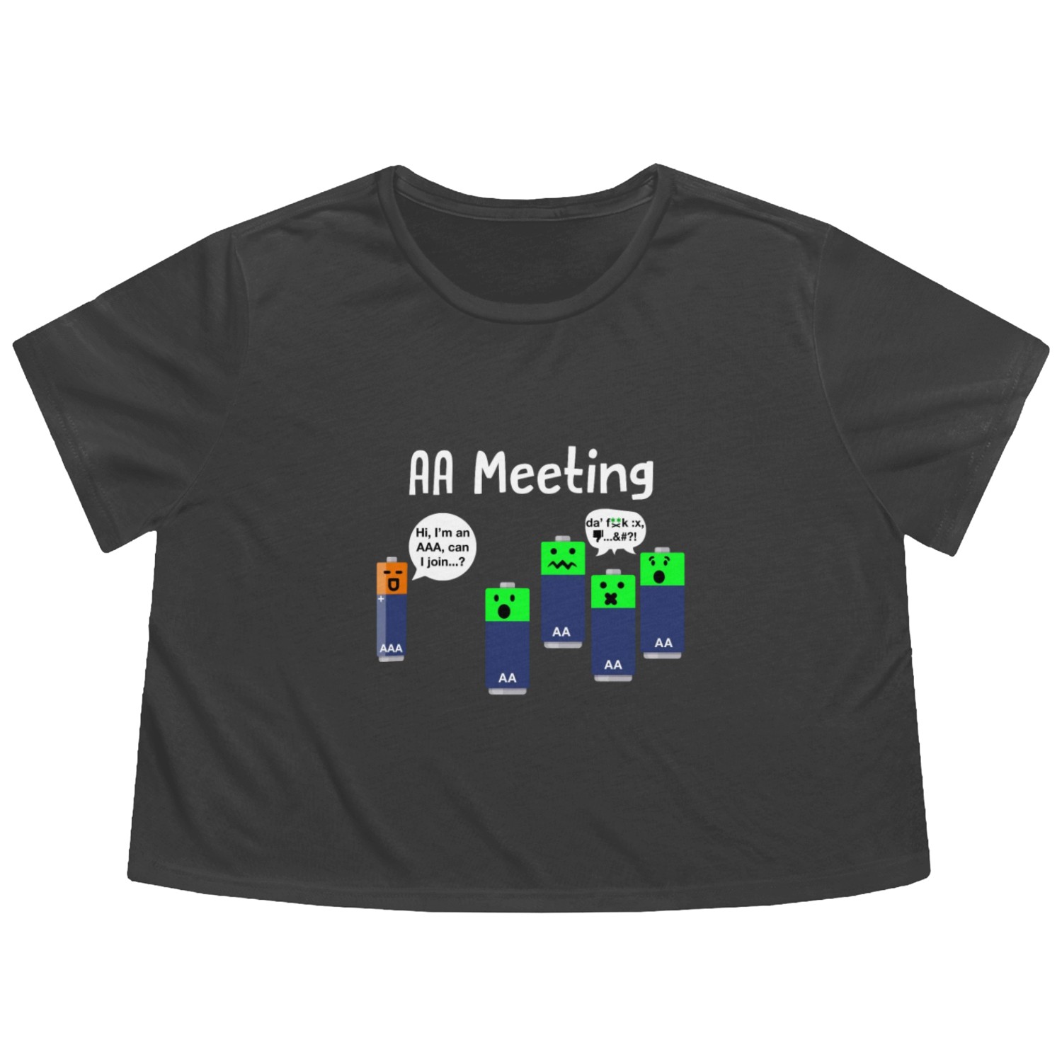AA Meeting Flowy Cropped Tees