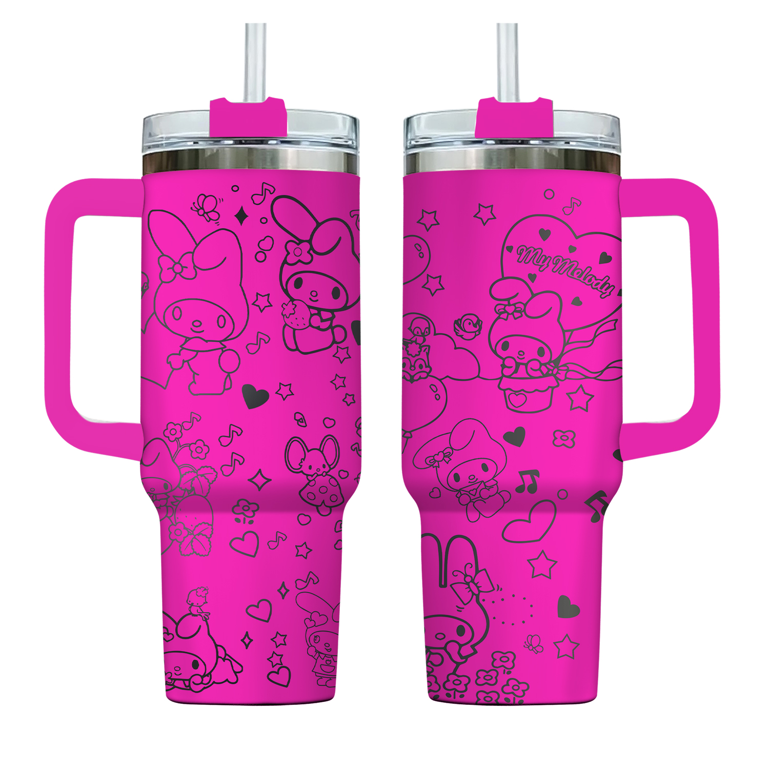 My Melody Engraved 40 oz Tumbler with Handle