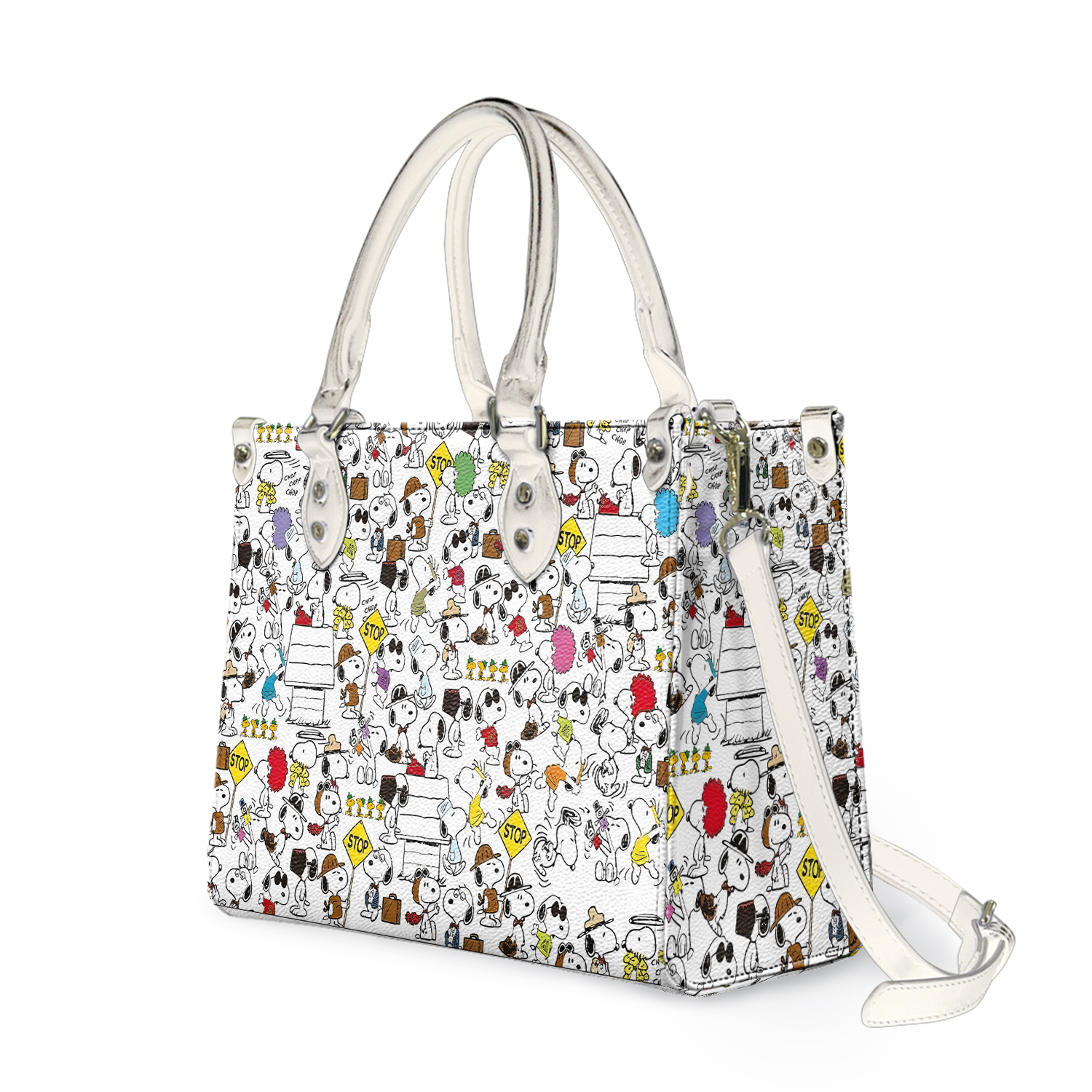 Sn00py Cartoon Leather Bag Handbag, Sn00py Lover's Handbag, Crossbody Bag, Cartoon Bag