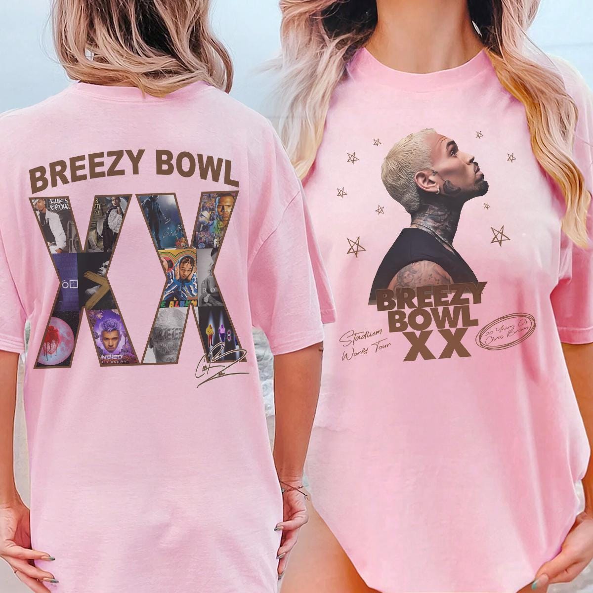 2025 Chris Brown Tour Breezy Bowl XX T-Shirt, Chris Brown Concert 2025 , Chris Brown Graphic Shirt, Chris Brown Fan Gift