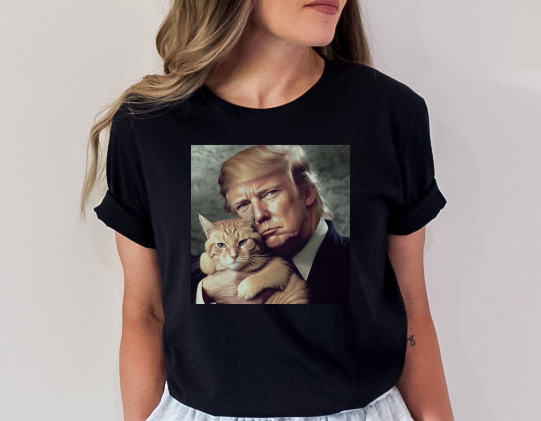 Trump and Cat T-Shirt, Funny Trump Shirt, Funny Political Tee