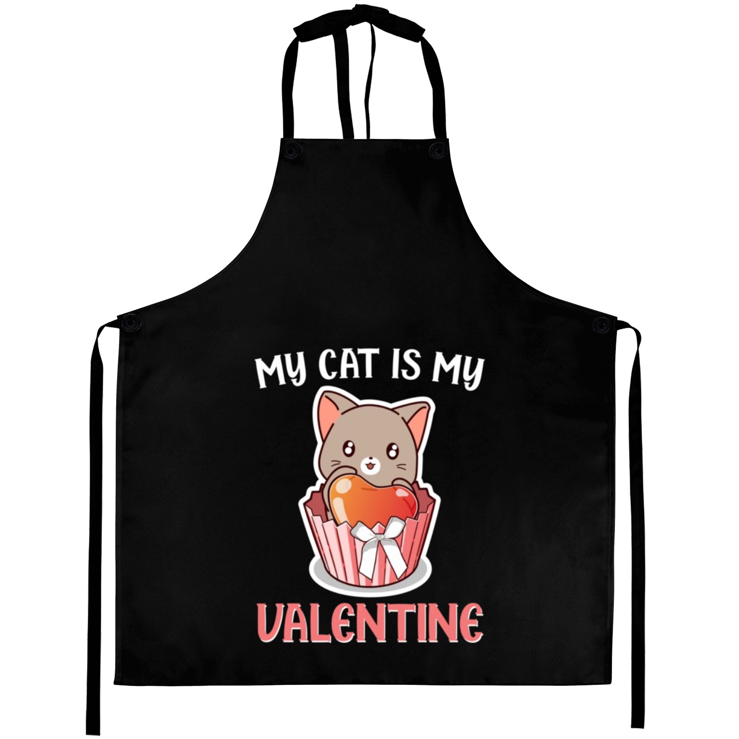 Valentines Day Gifts My Cat Is My Valentine Match Aprons