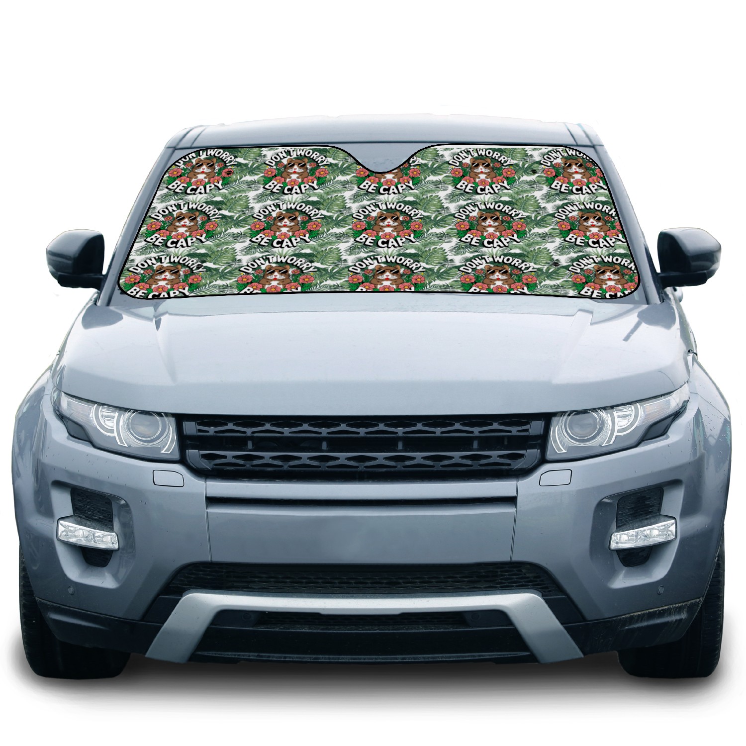 don t worry be capy Car Sun Shades