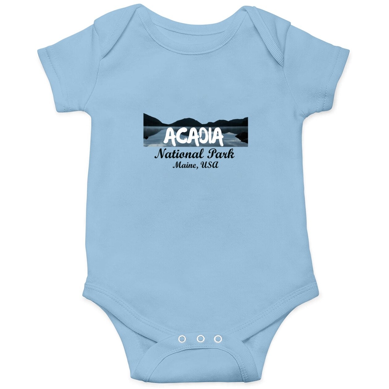 Acadia National Park Travel Maine Usa Earth Explorer Baby Bodysuit