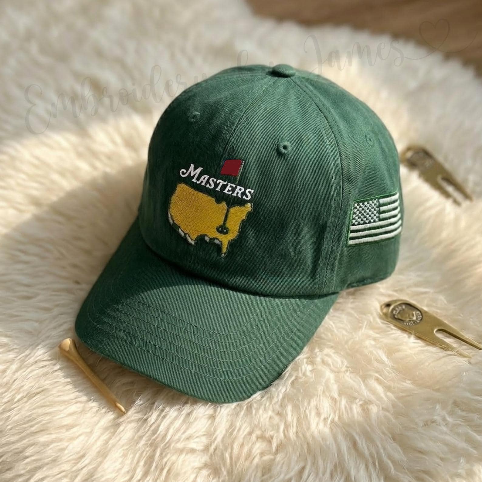 Embroidered Masters Golf Hat, Augusta Inspired Cap, 2026 Tournament Apparel