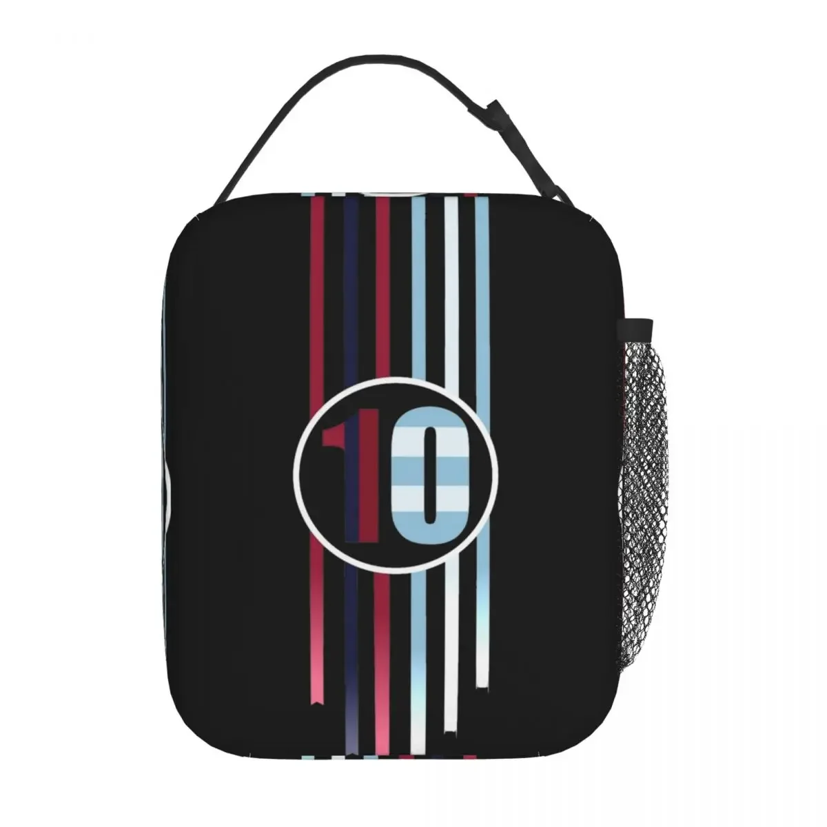Messis 10 Football Soccer Merch Insulated Lunch Bag, Portable Food Container Bags, Cooler Thermal Food Box, Back To School Gift