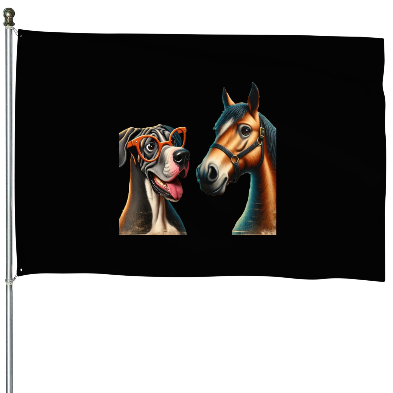 Hipster Pals Portraiture House Flags