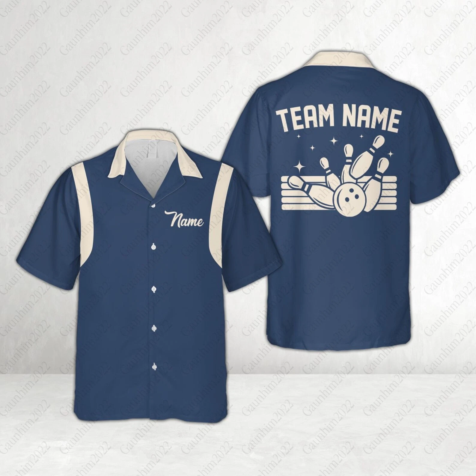Personalized Retro Bowling Hawaiian Shirt, Custom Name Shirt - Adults & Youth