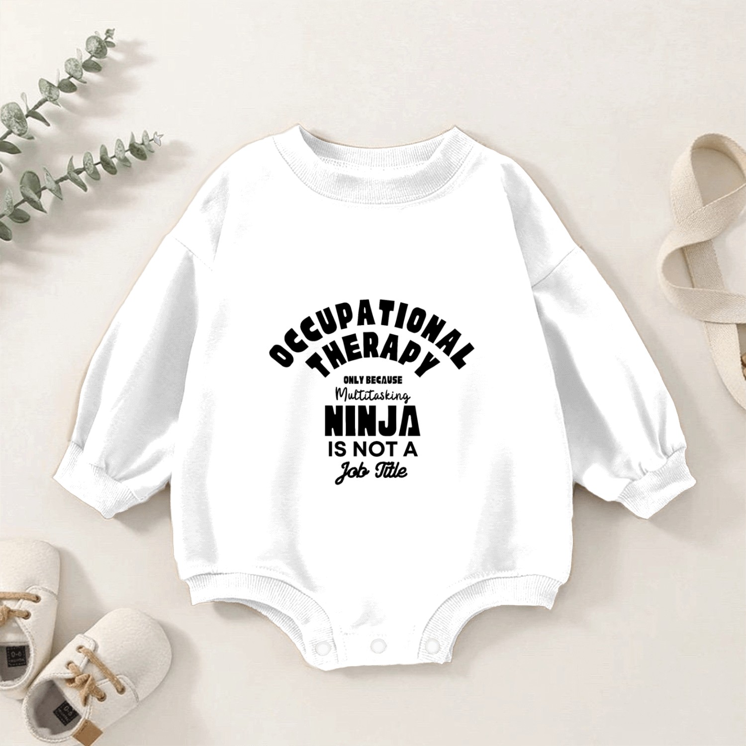 Occupational Therapy Ninja Baby Romper Sweatshirts