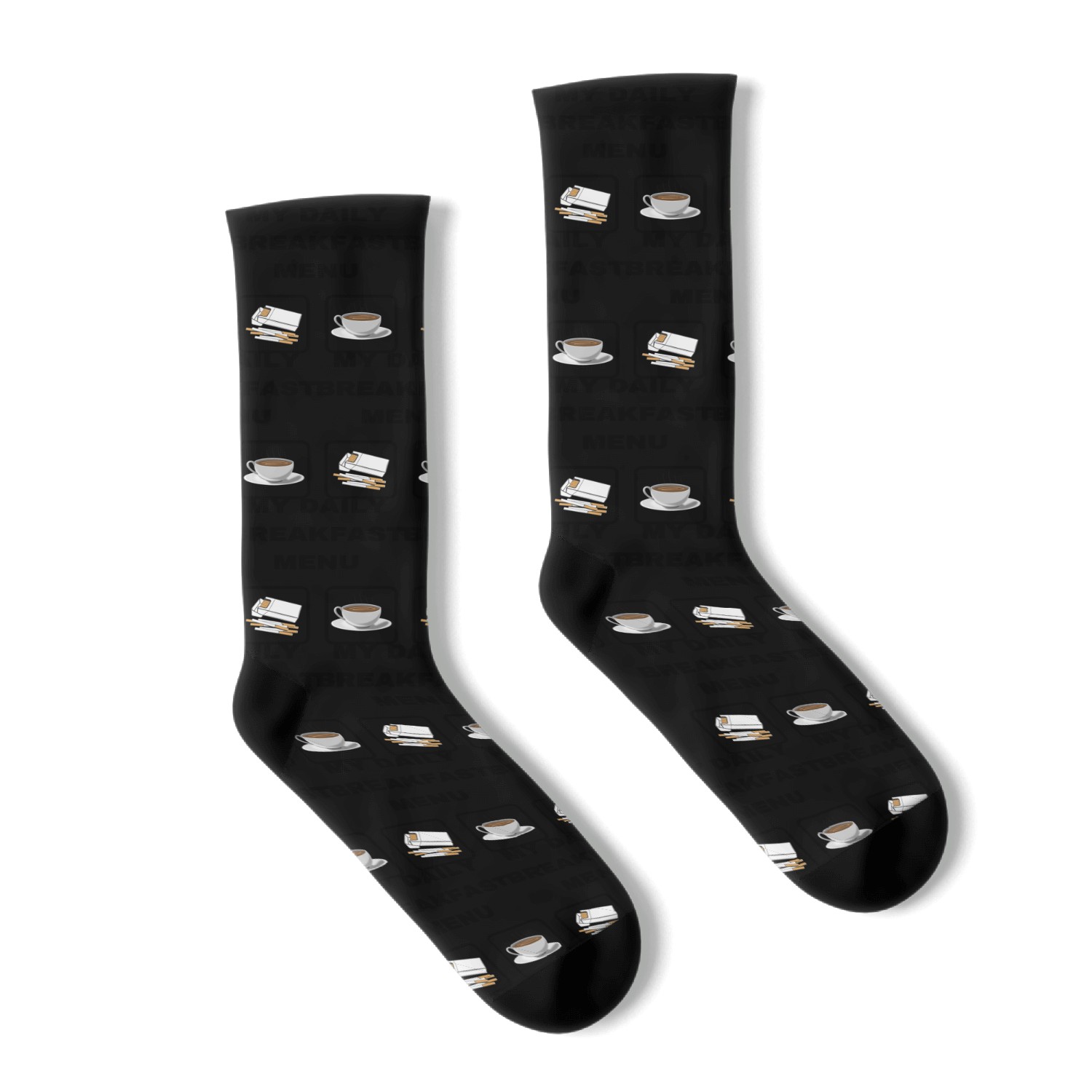 My Daily Breakfast Menu Design Socks