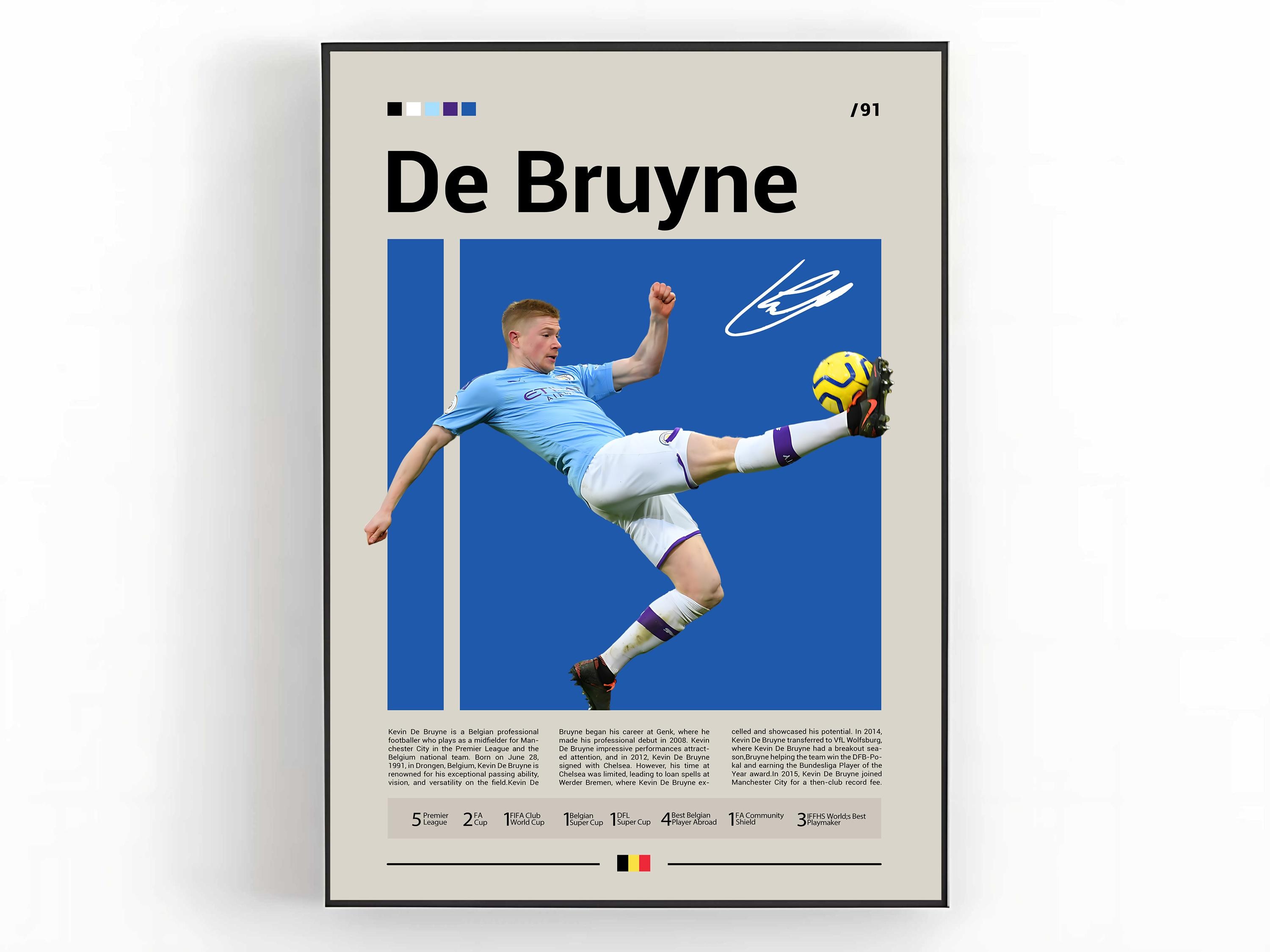 Kevin De Bruyne Poster, Manchester City Wall Art, Soccer Print, De Bruyne Decor, Man City Poster, Premier League Art, Football Fan Gift