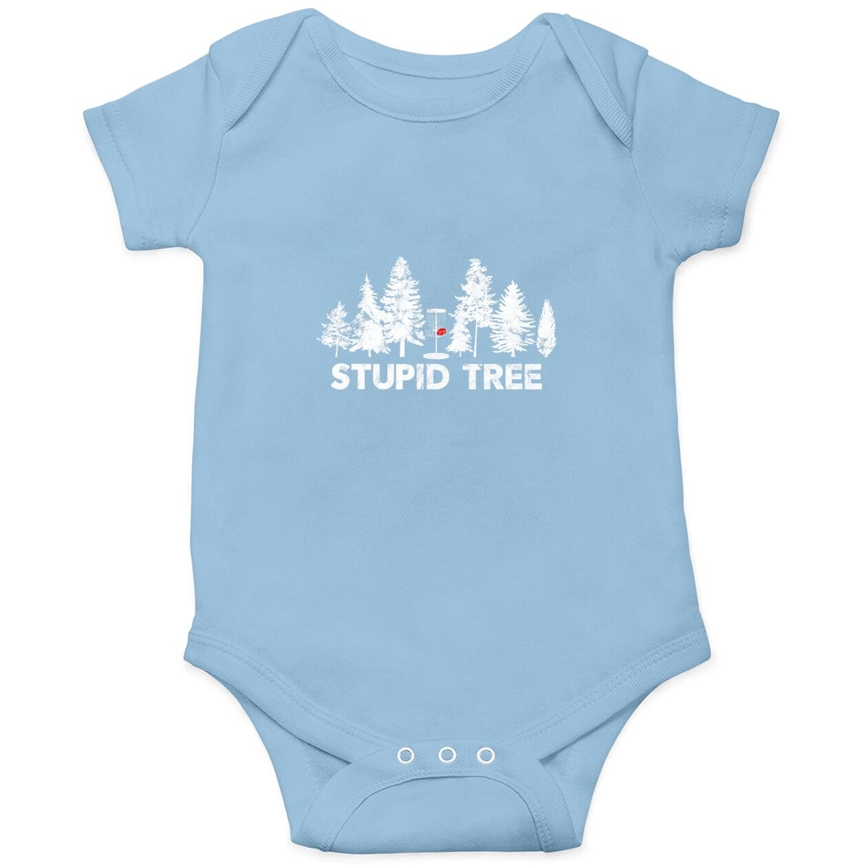 Funny Disc Golf Stupid Tree Baby Bodysuit