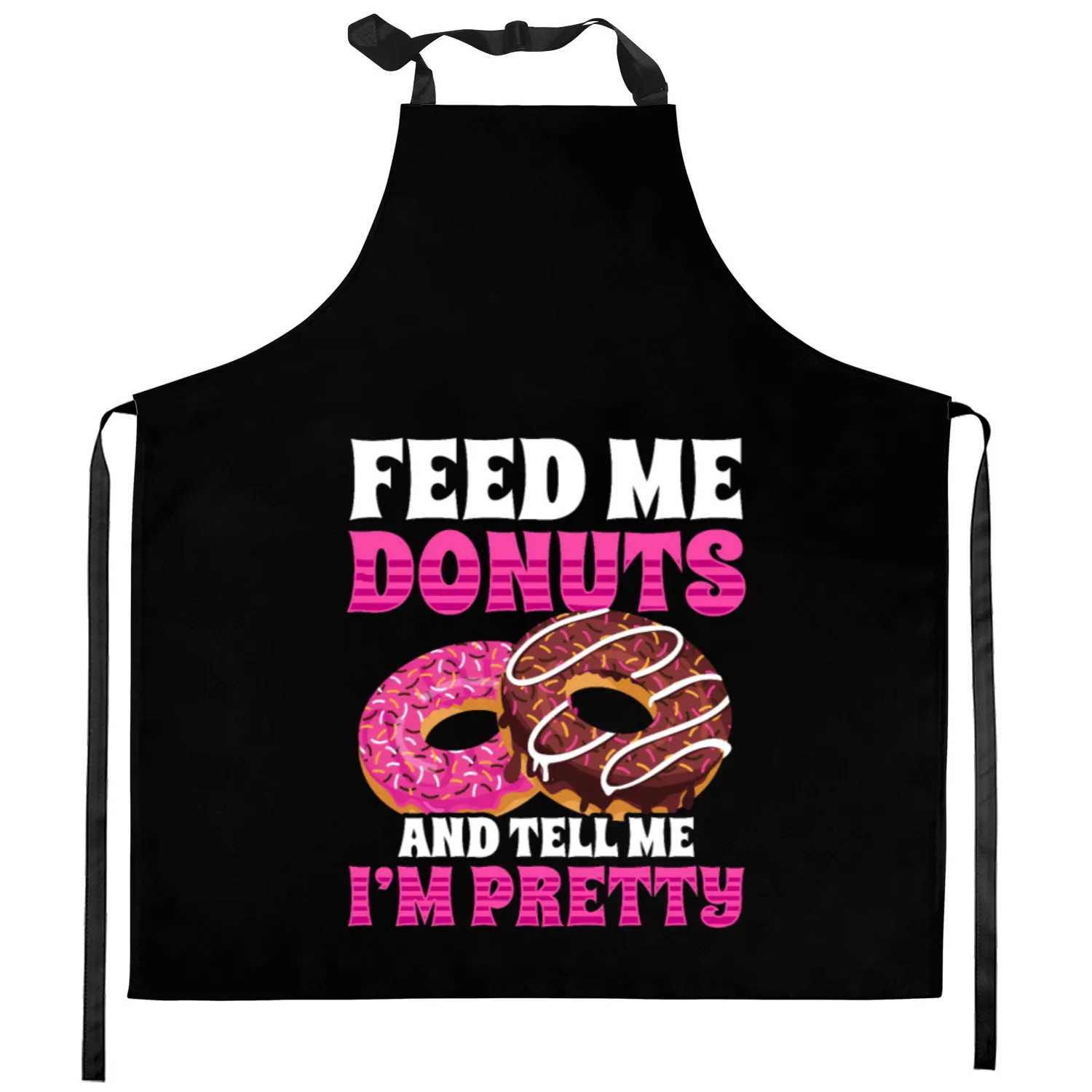 Feed me donuts and tell im pretty Kitchen Aprons