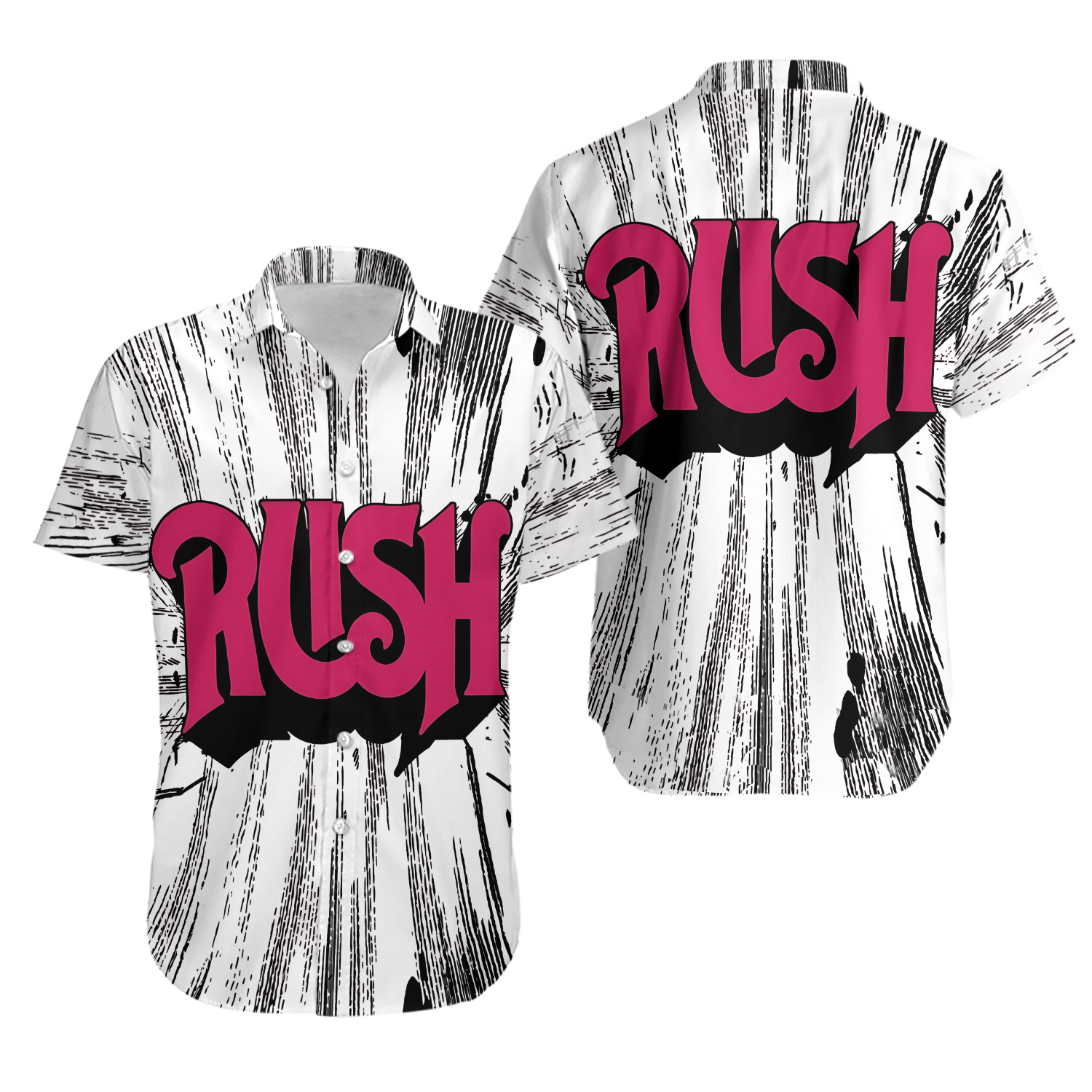 Rush Rock Band Retro Logo Classic Hawaiian Shirt