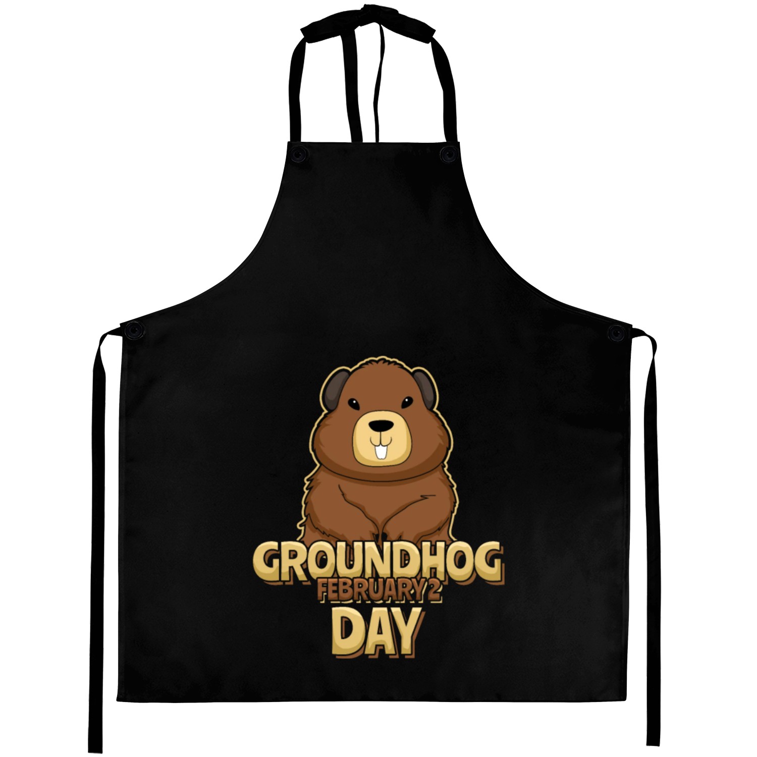 Groundhog Day Day February 2 Cute Kawaii Aprons