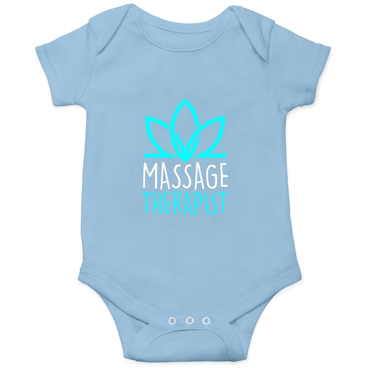 Massage Therapist Gift Blooming Flower Massage Therapy Baby Bodysuit