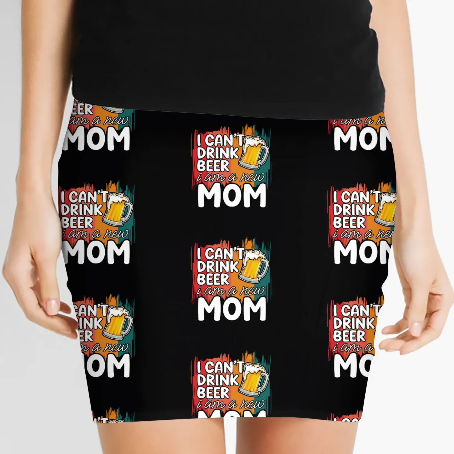 Mom summer Women's Mini Skirts gift | new mom can't drink beer