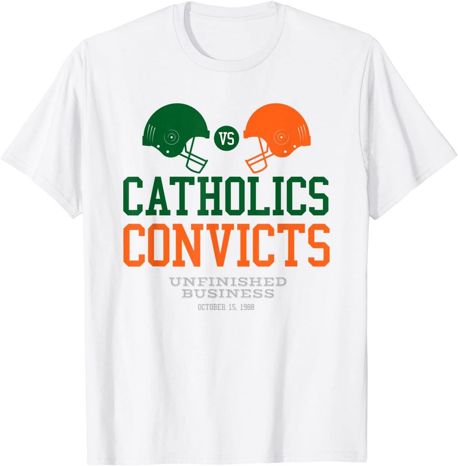 Catholics VS Convicts 1988 Classic Vintage T-Shirt