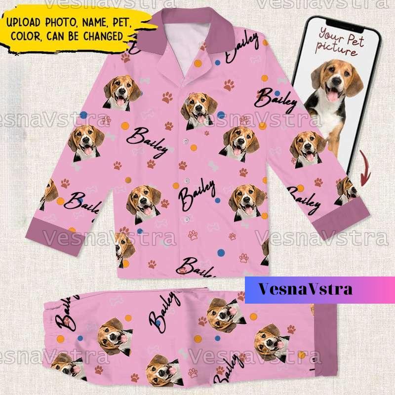 Custom Photo Dog Cat Pajamas, Pajamas With Photo, Custom Pjs For Women, Custom Face Pajamas Pants, Pjs Christmas, Midnight Shirt
