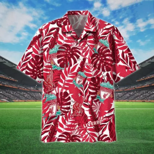 Liverpools Team Hawaiian Shirt , Button Down Full Size