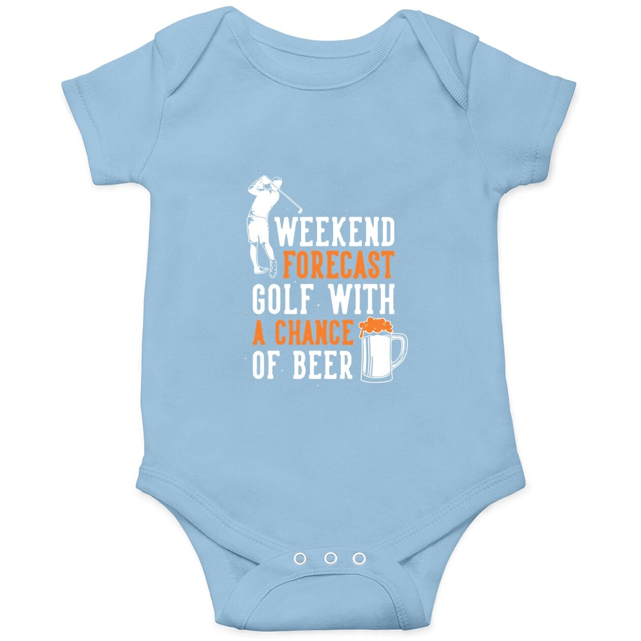 Weekend Forecast Golf With A Chance Of Beer Baby Bodysuit