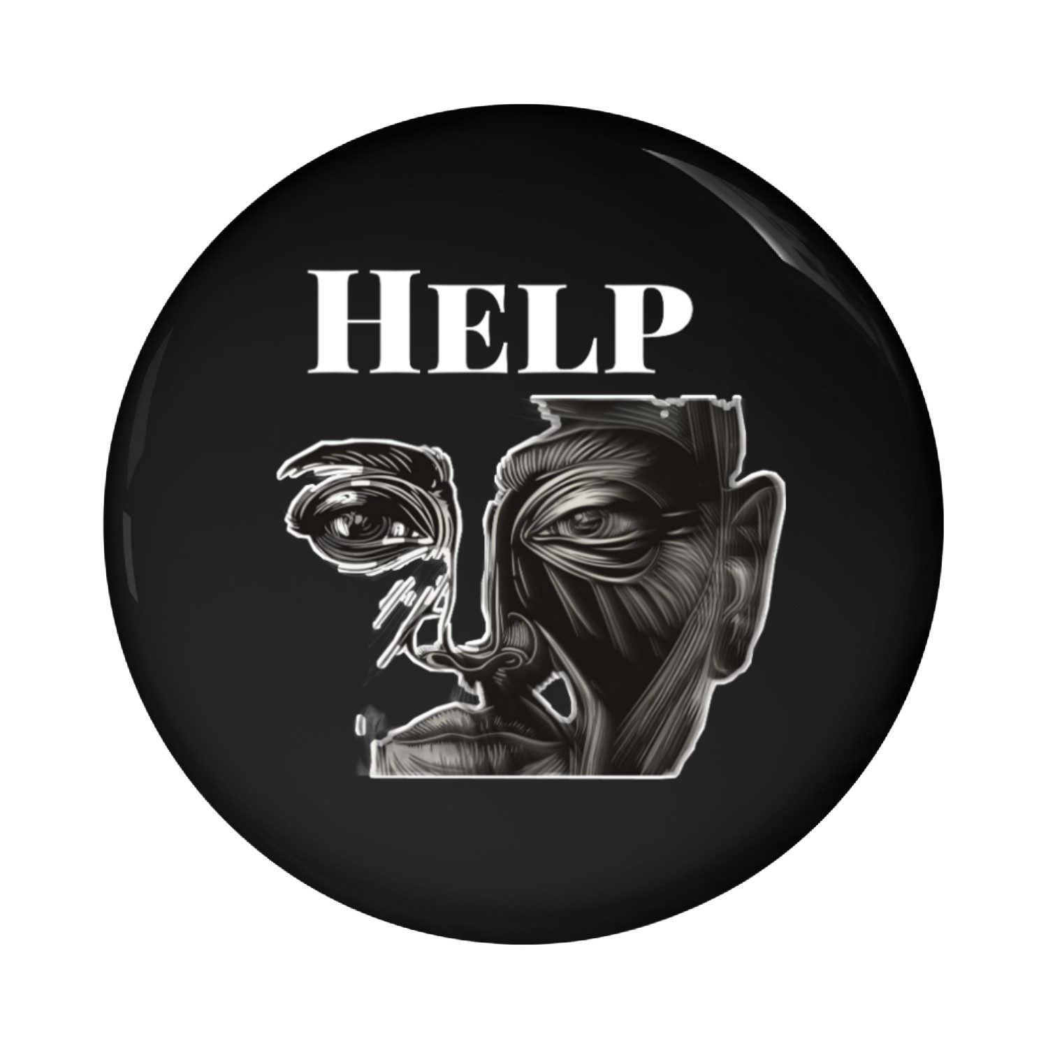 Face's reaction. #2 "Help" Pin Buttons