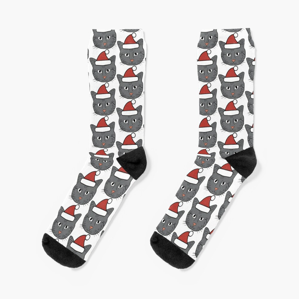 Christmas tabby cat 2 Socks