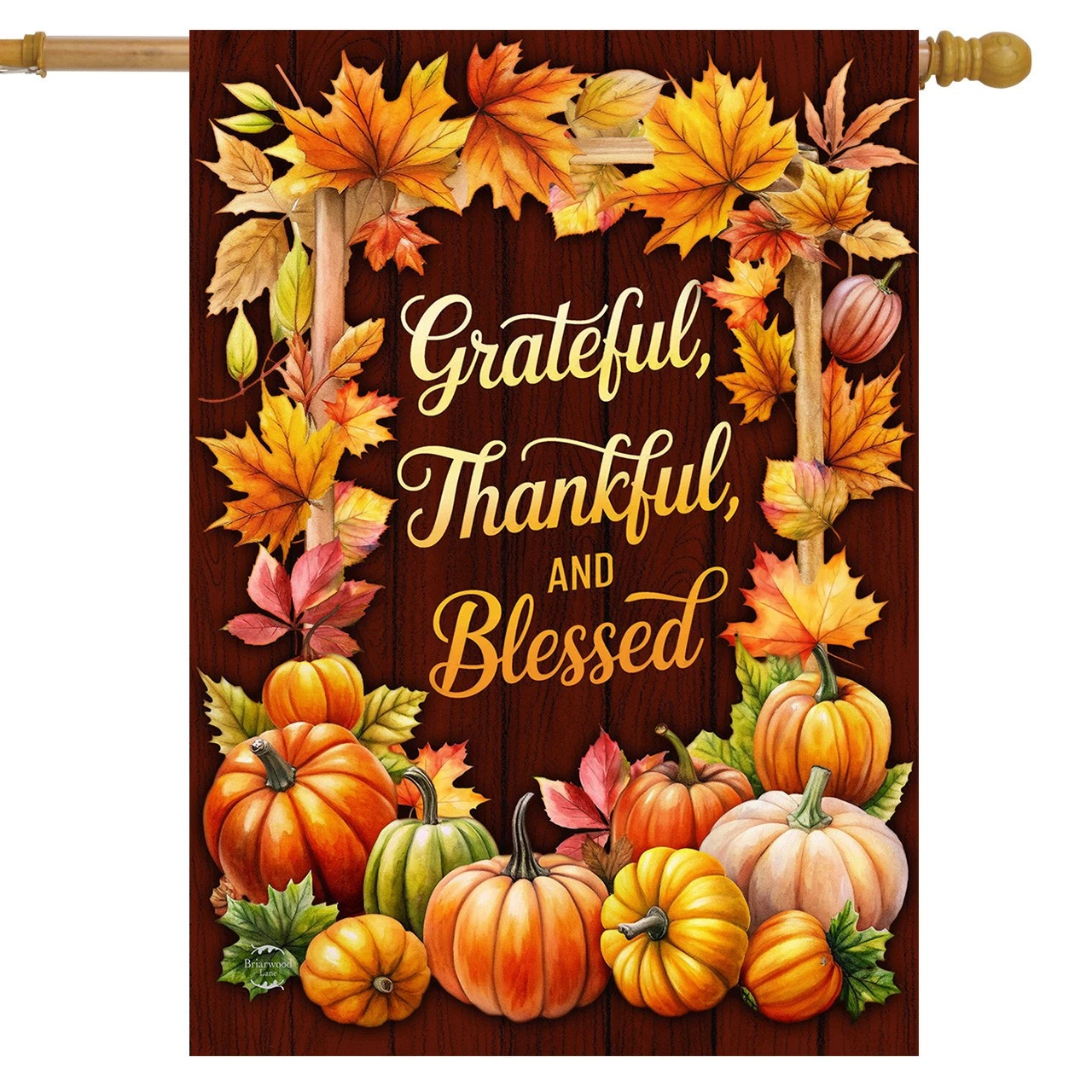 Briarwood Lane Thankful Blessings Double-Sided House Flag
