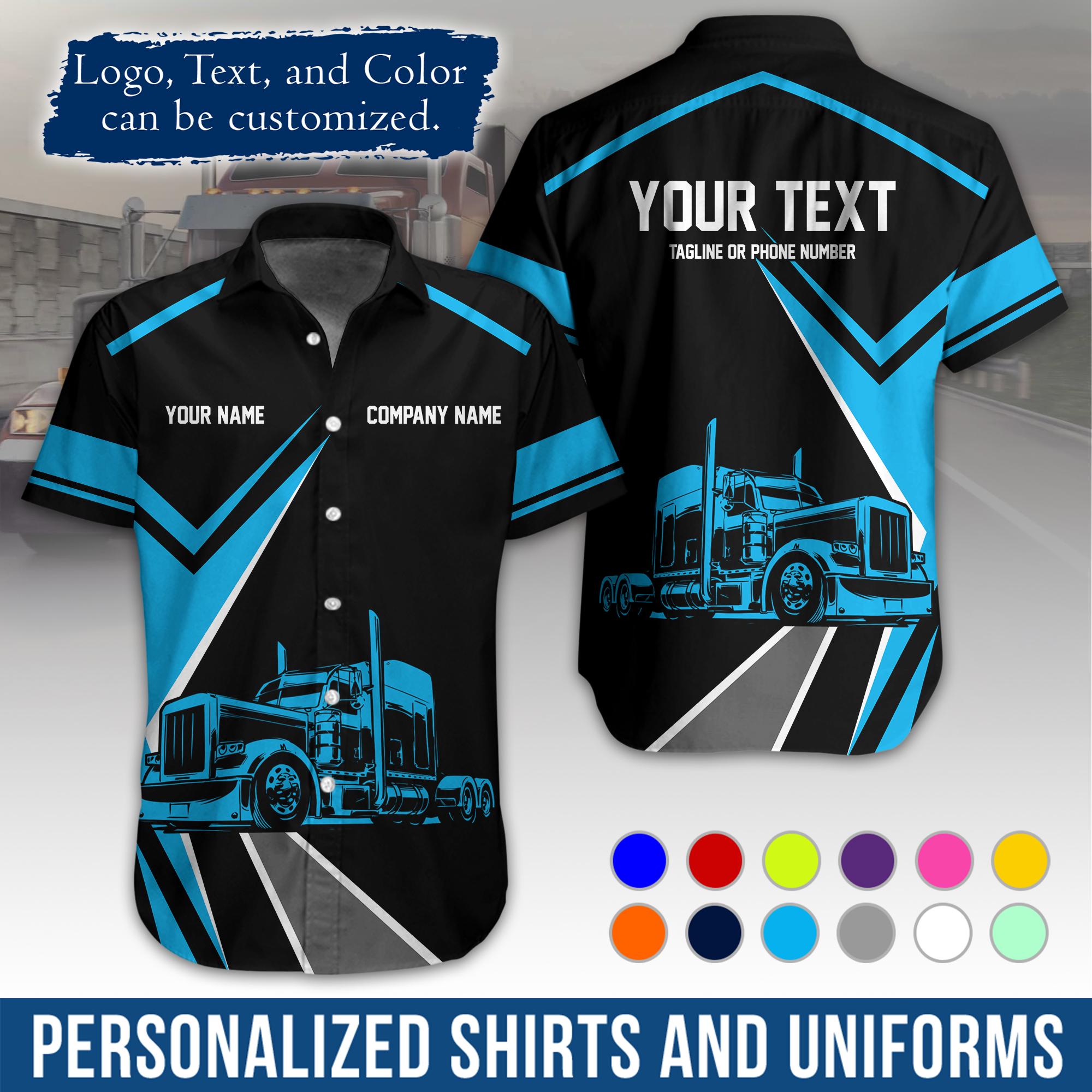 Personalized Trucker Uniform Shirt: Custom Company Workwear