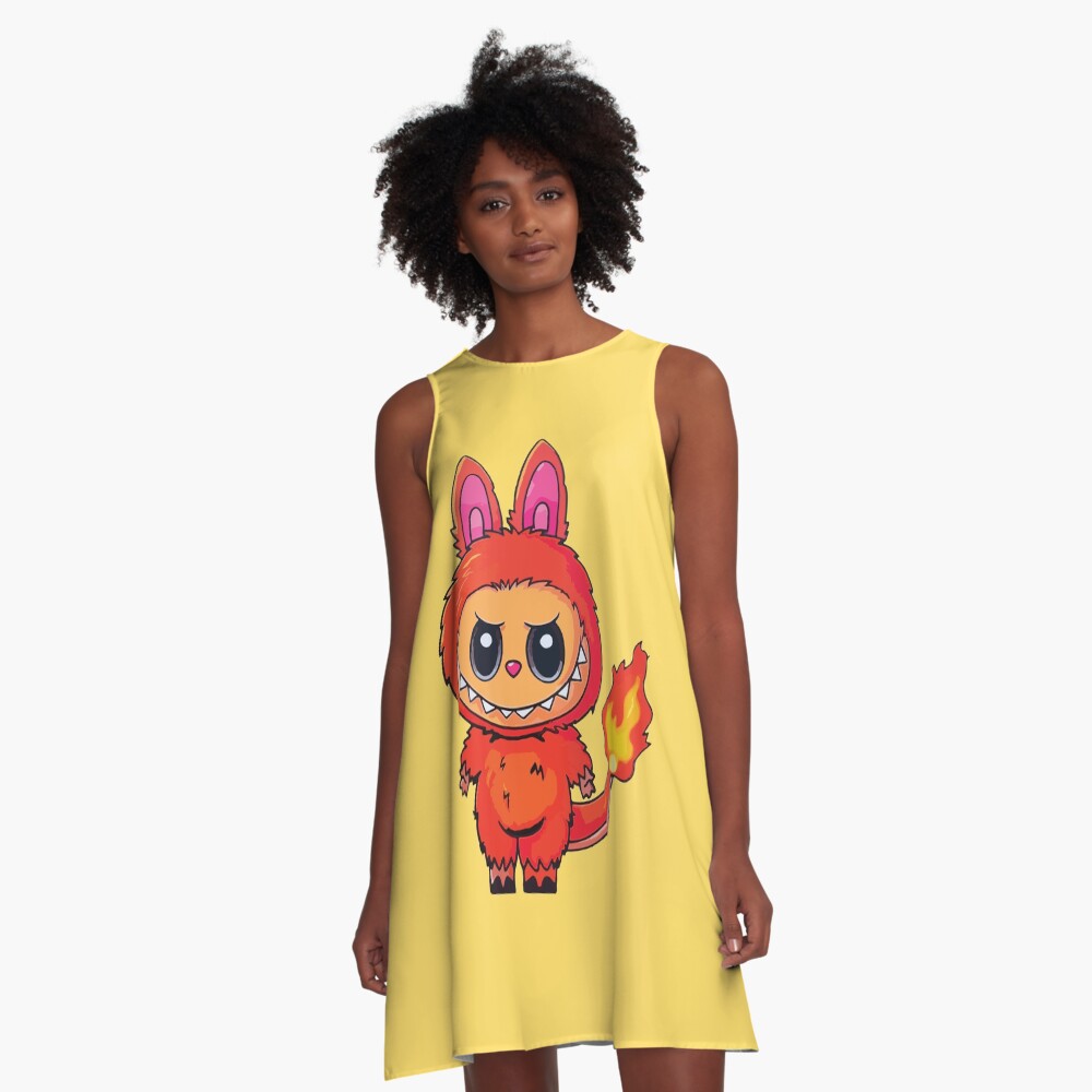 Cute Labubu A-Line Dress, Gift for Her