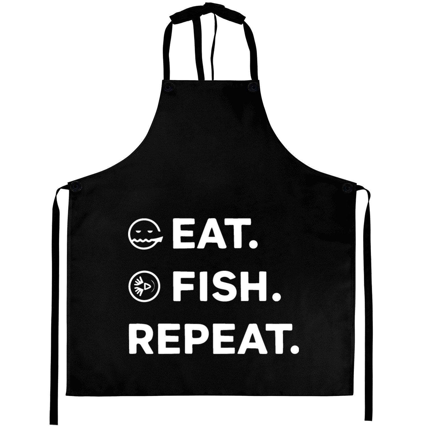 Eat Sleep Fish Repeat Aprons