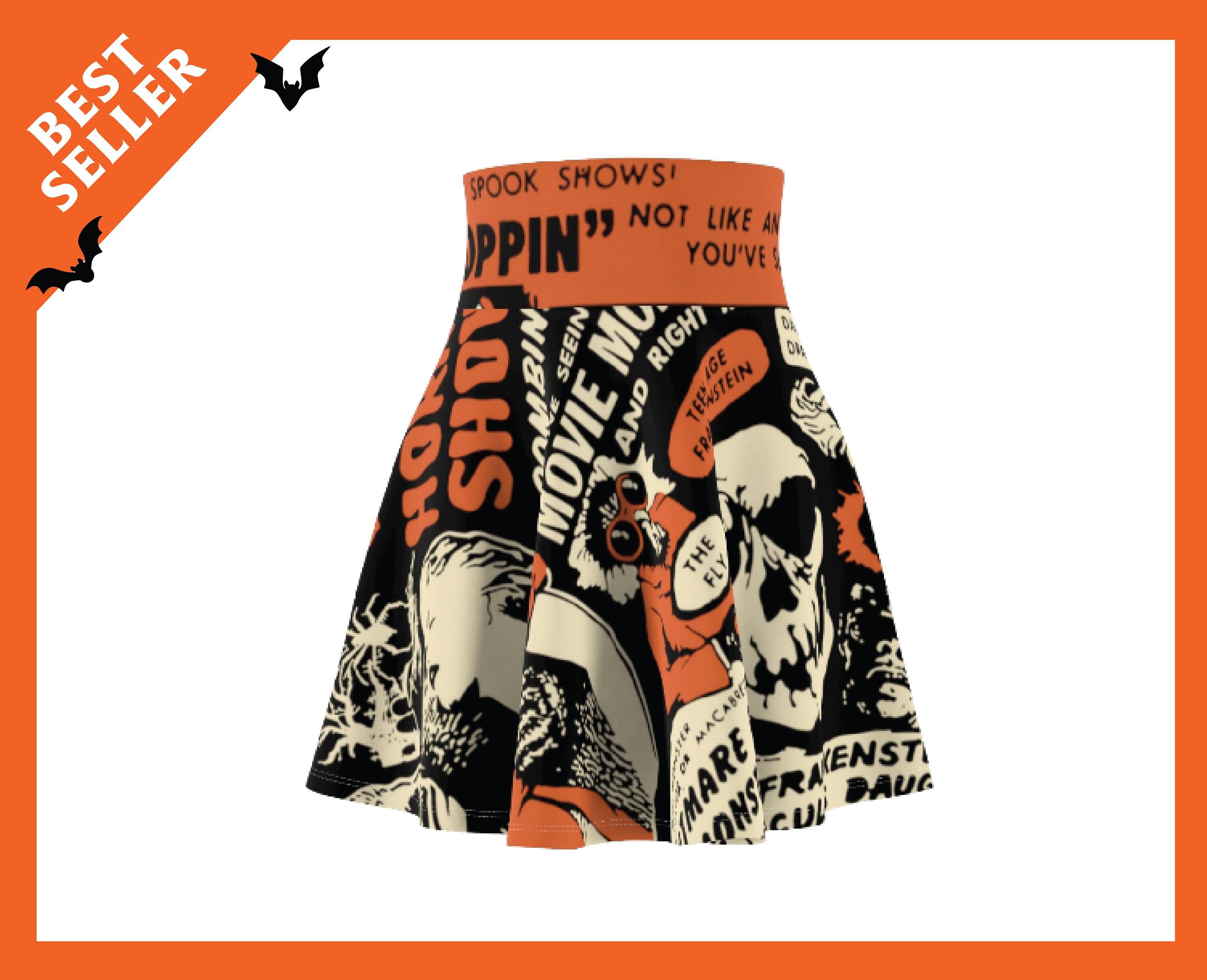 Retro Horror Women's Skater Skirt Unique Christmas Gift