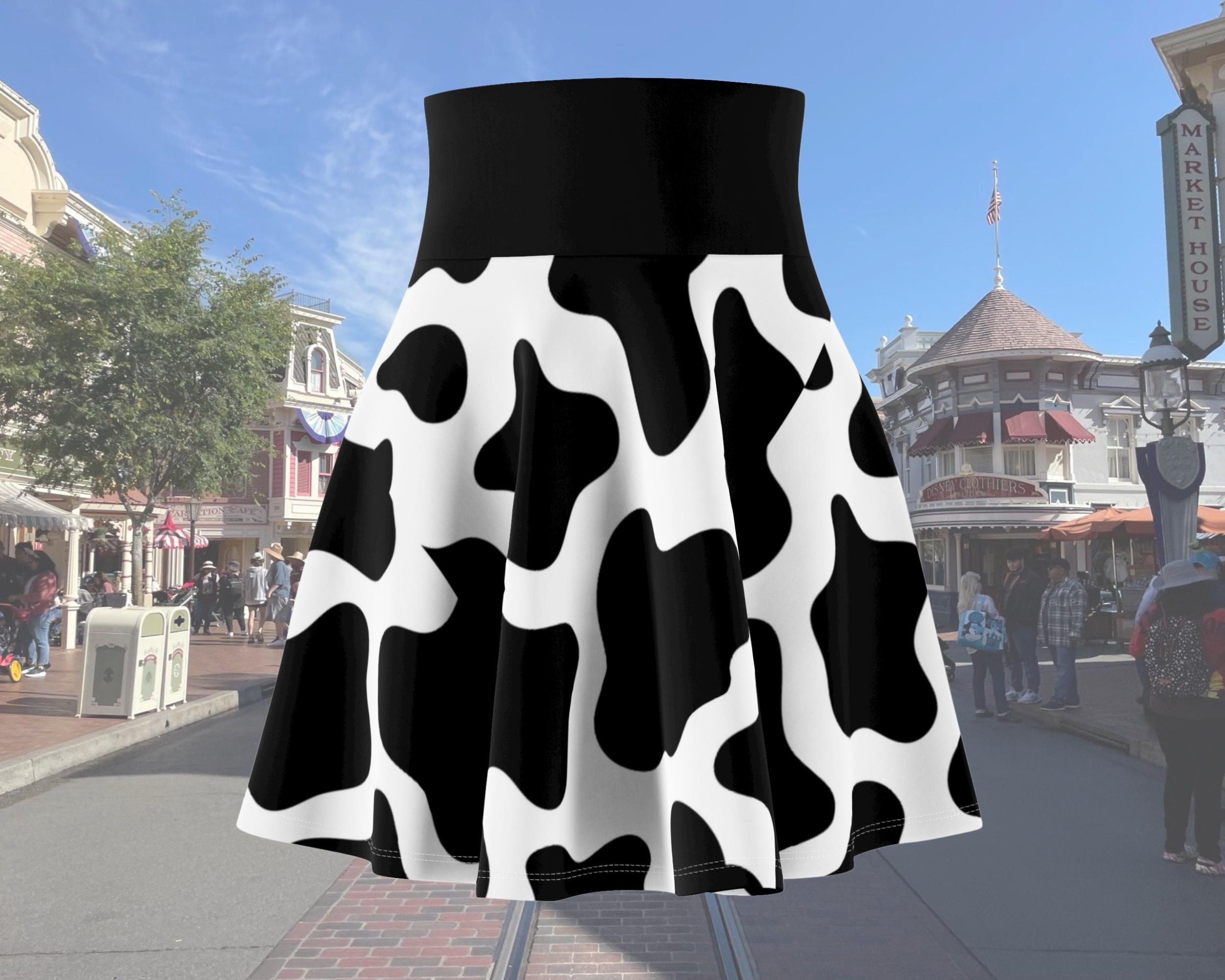 Jessie Cow Print Running Skirt