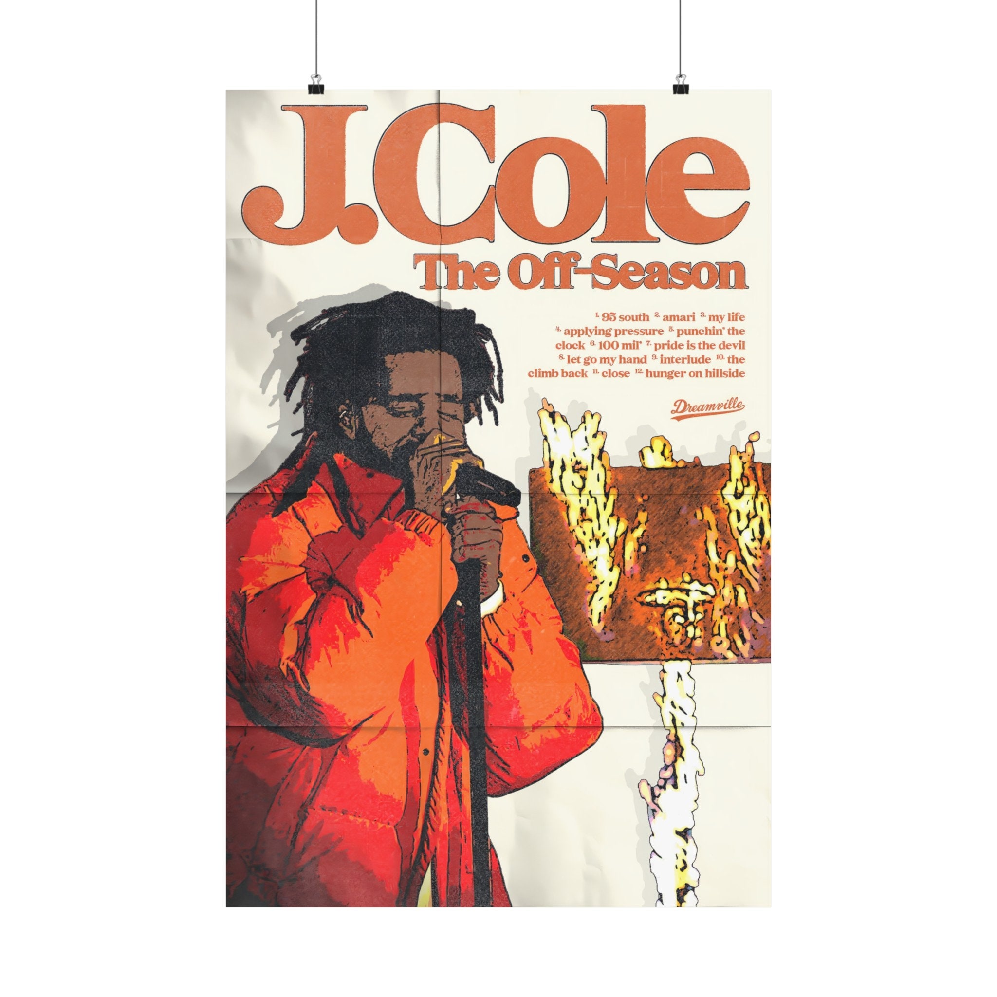 J Cole - Poster | Rap Poster, Hip-Hop Poster