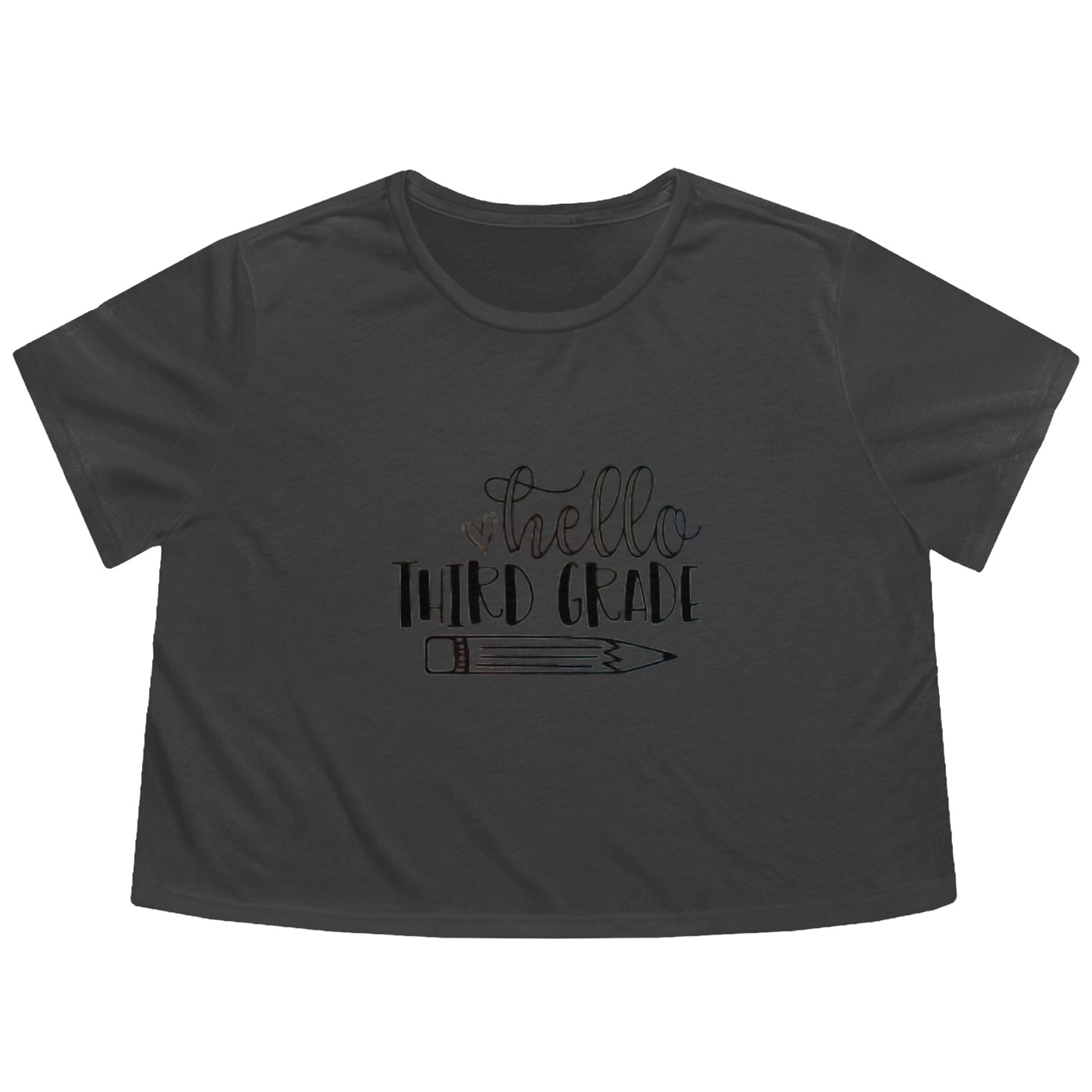 HelloThird Grade Back to School Student Teacher Flowy Cropped Tees