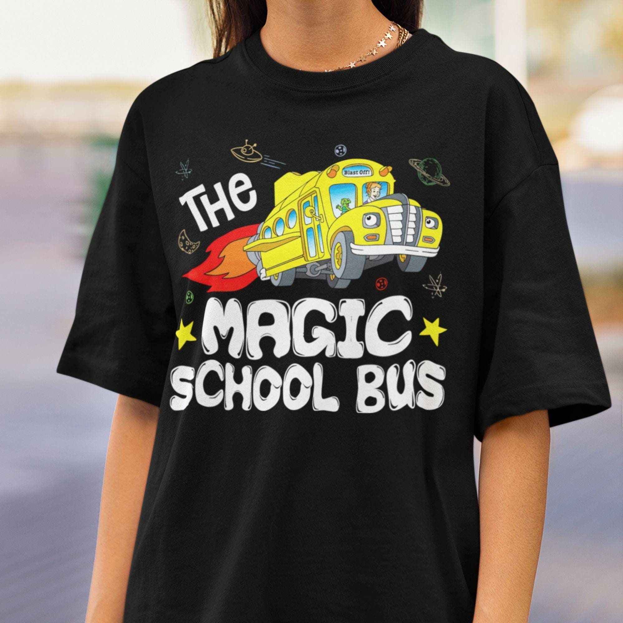 The Magic School Bus Shirt, Vintage Cartoon Graphic Tee, Family Matching Shirts