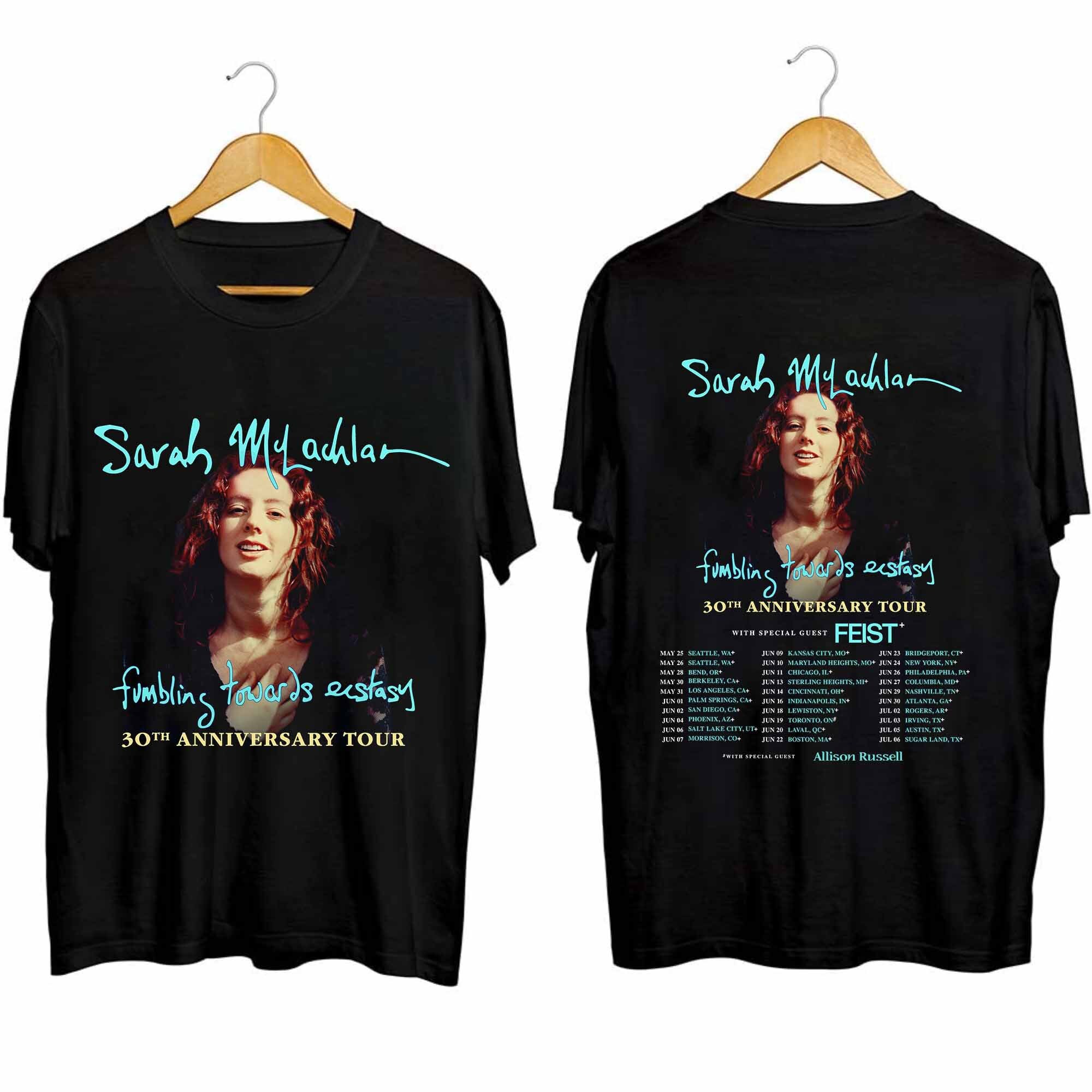 Sarah McLachlan Fumbling Towards Ecstasy 30th Anniversary Tour Double Sided Shirt