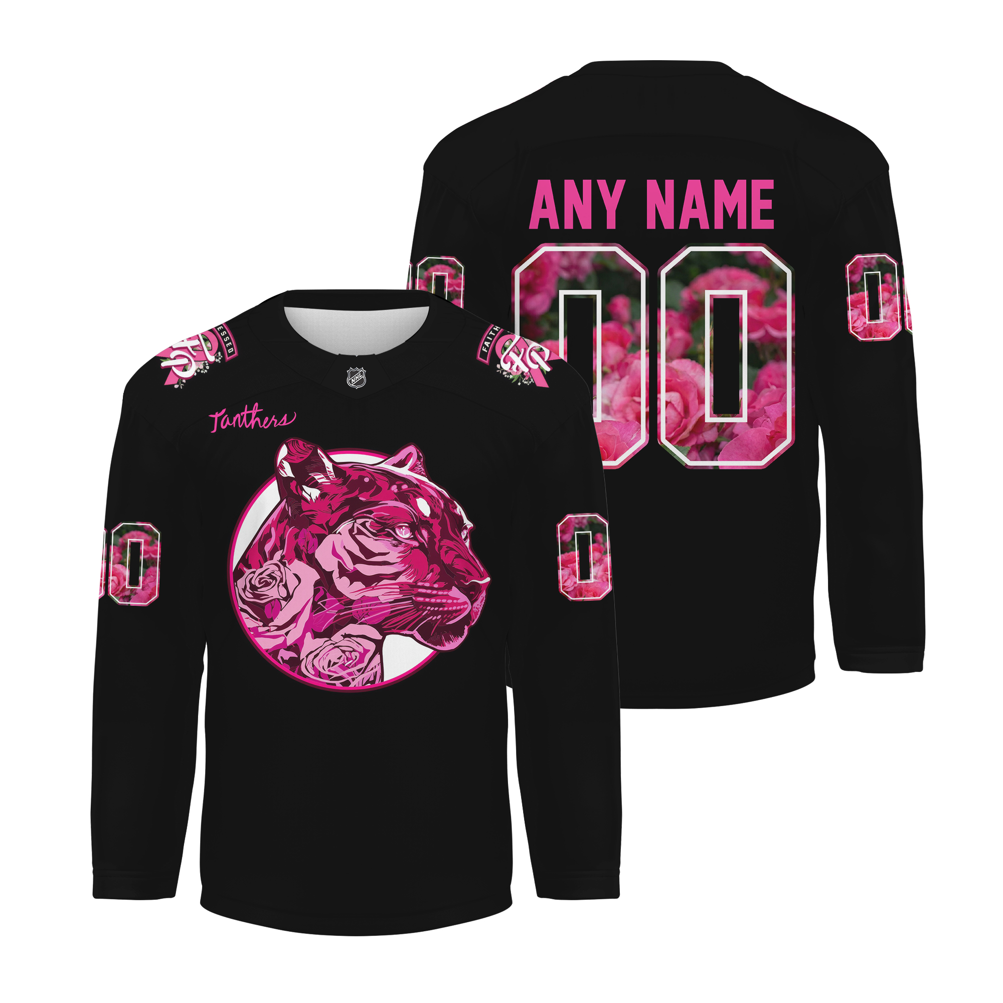 Florida Panthers Personalized 2025/26 Pink In The Rink Hockey Jersey