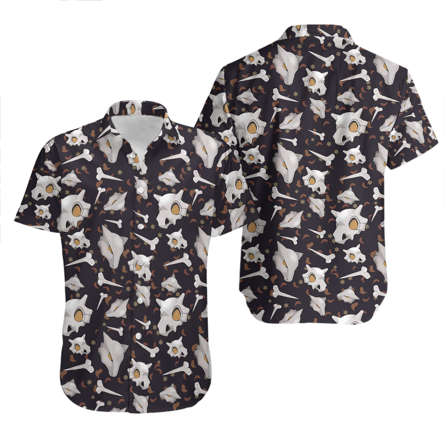 Marowak Mask Hawaiian Shirt Ground Type Shirt Cubone Shirt Aloha Shirt Gift Anime Shirt