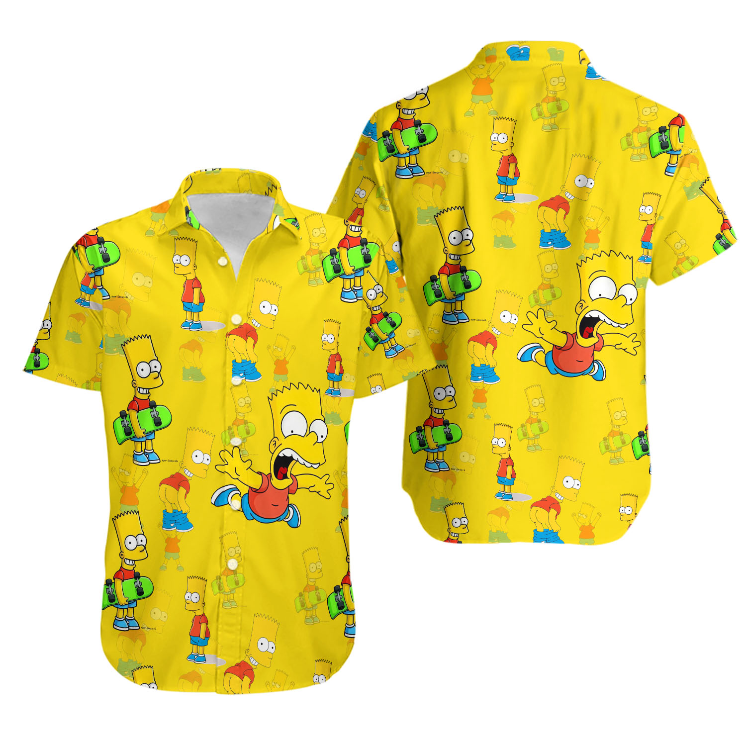 The Simpsons Empire With All Hawaiian, Summer Party Shirt, Buttom Down Shirt