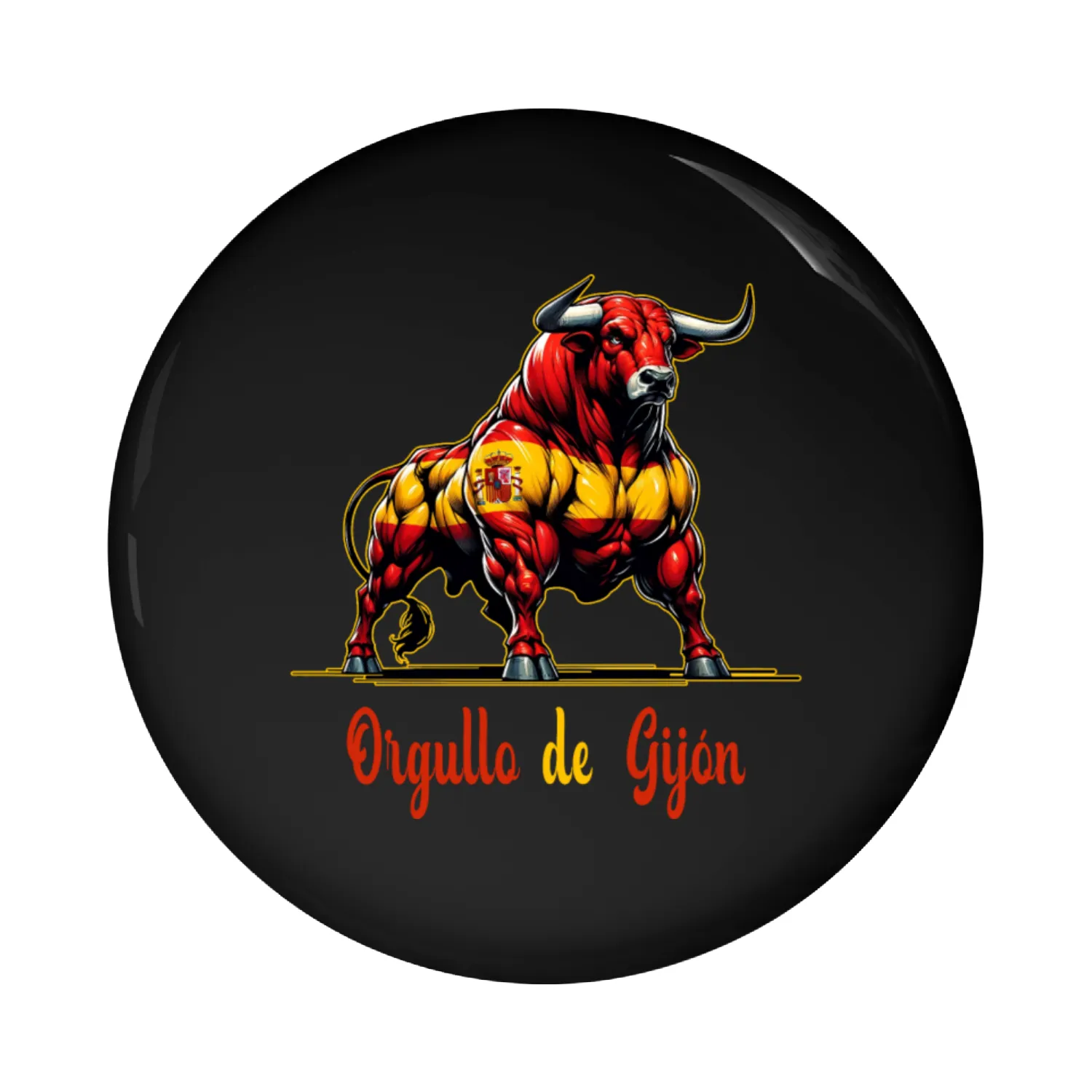 The Pride Gijón flag design Pin Buttons